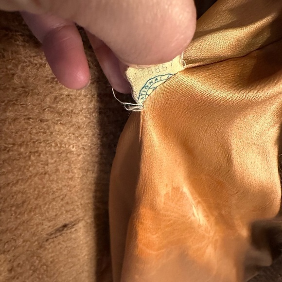 Vintage coat wool‎ blend 60's tan fur collar union label made in USA - Picture 10 of 13